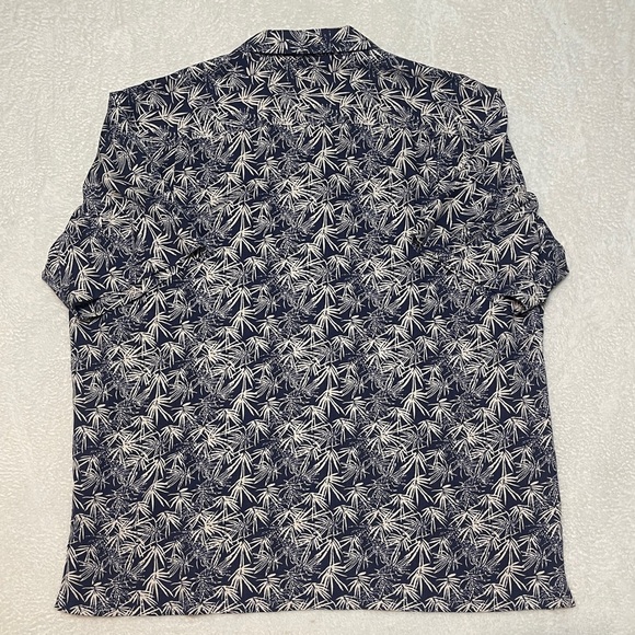 NWT Pronto Uomo Classic Fit Silk Blend Palm Print Button Up Shirt Vacation XXL - Picture 9 of 9